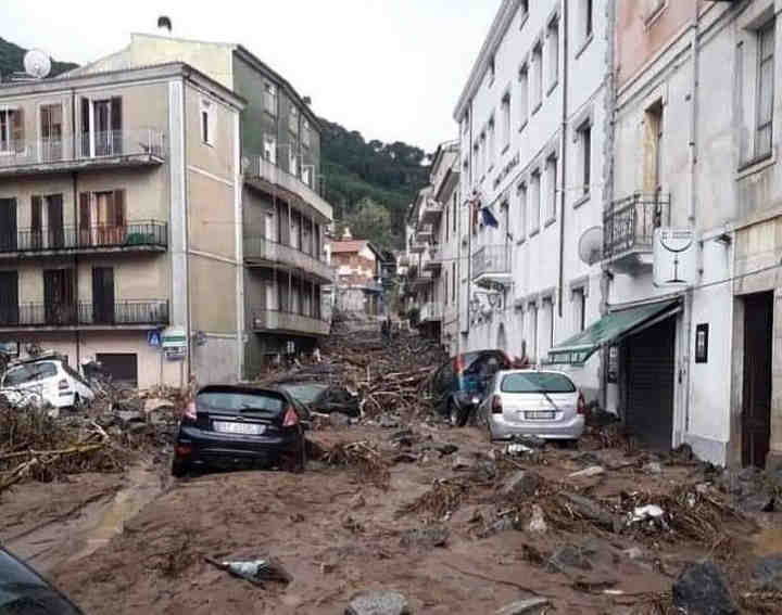 Gli effetti dell'alluvione su Bitti