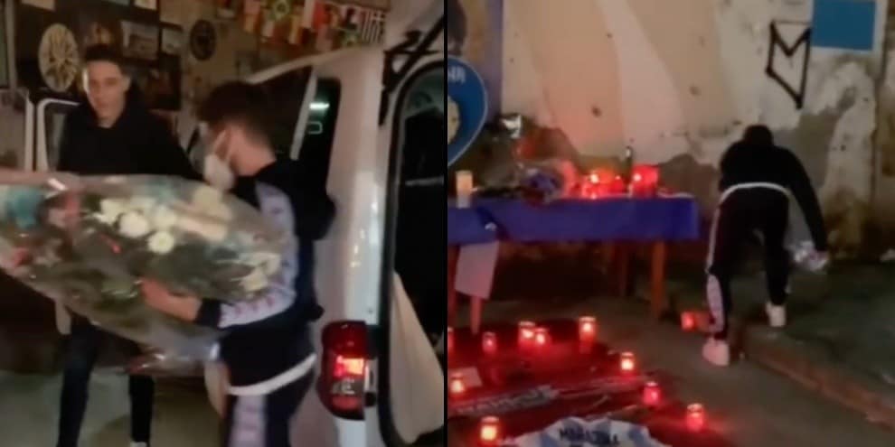 Mertens e l'omaggio da brividi a Maradona ai Quartieri Spagnoli