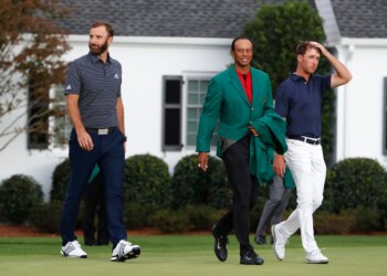 Woods con il figlio Charlie al Pnc Championship