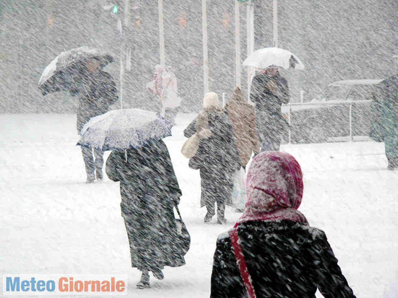 Bufera di neve, immagine di repertorio