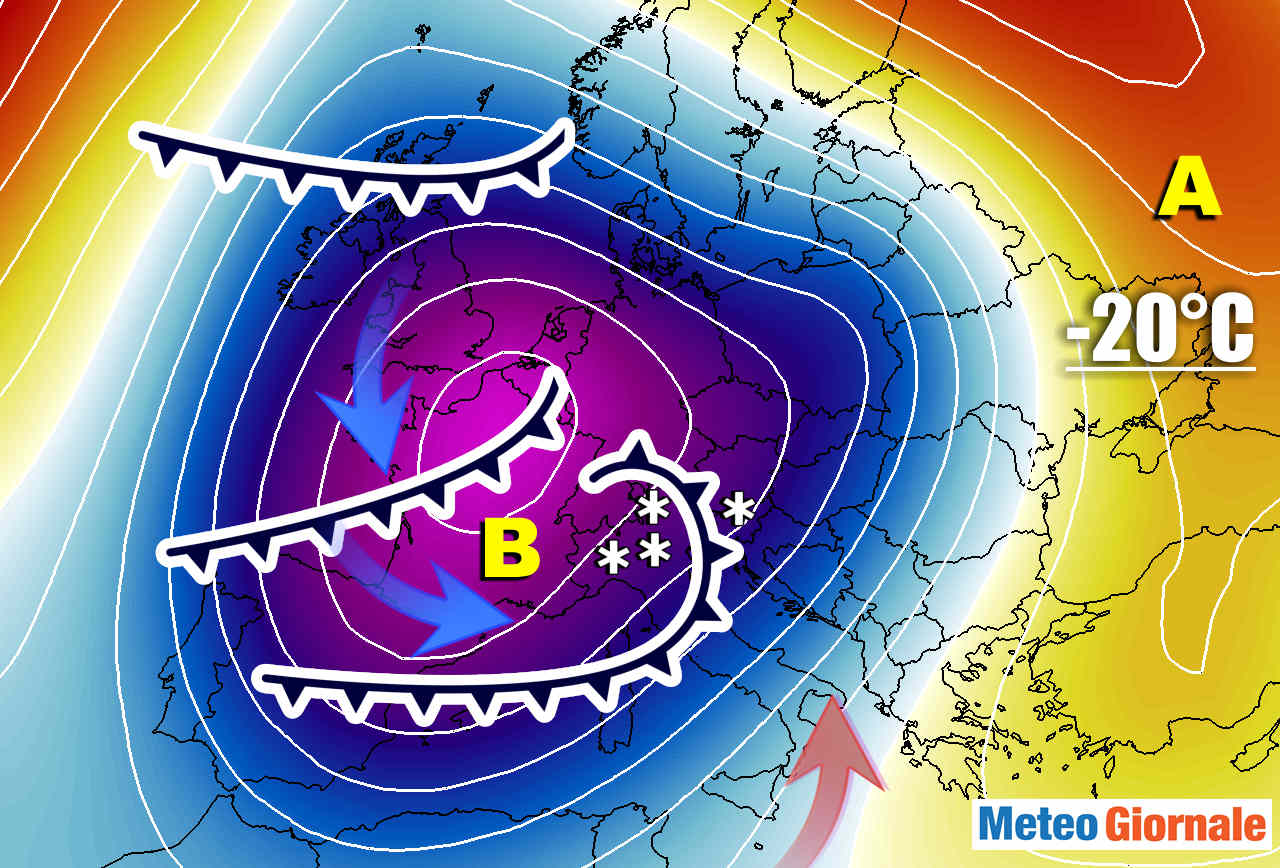 Forte ondata di maltempo sull'Italia. Neve al Nord.