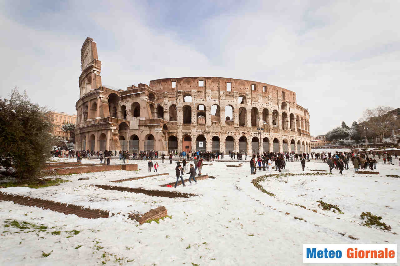GELO dalla Russia accompagna anche le nevicate sull'Italia peninsulare, sino in pianura.