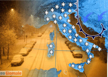 Il Meteo Italia coperta dalla neve