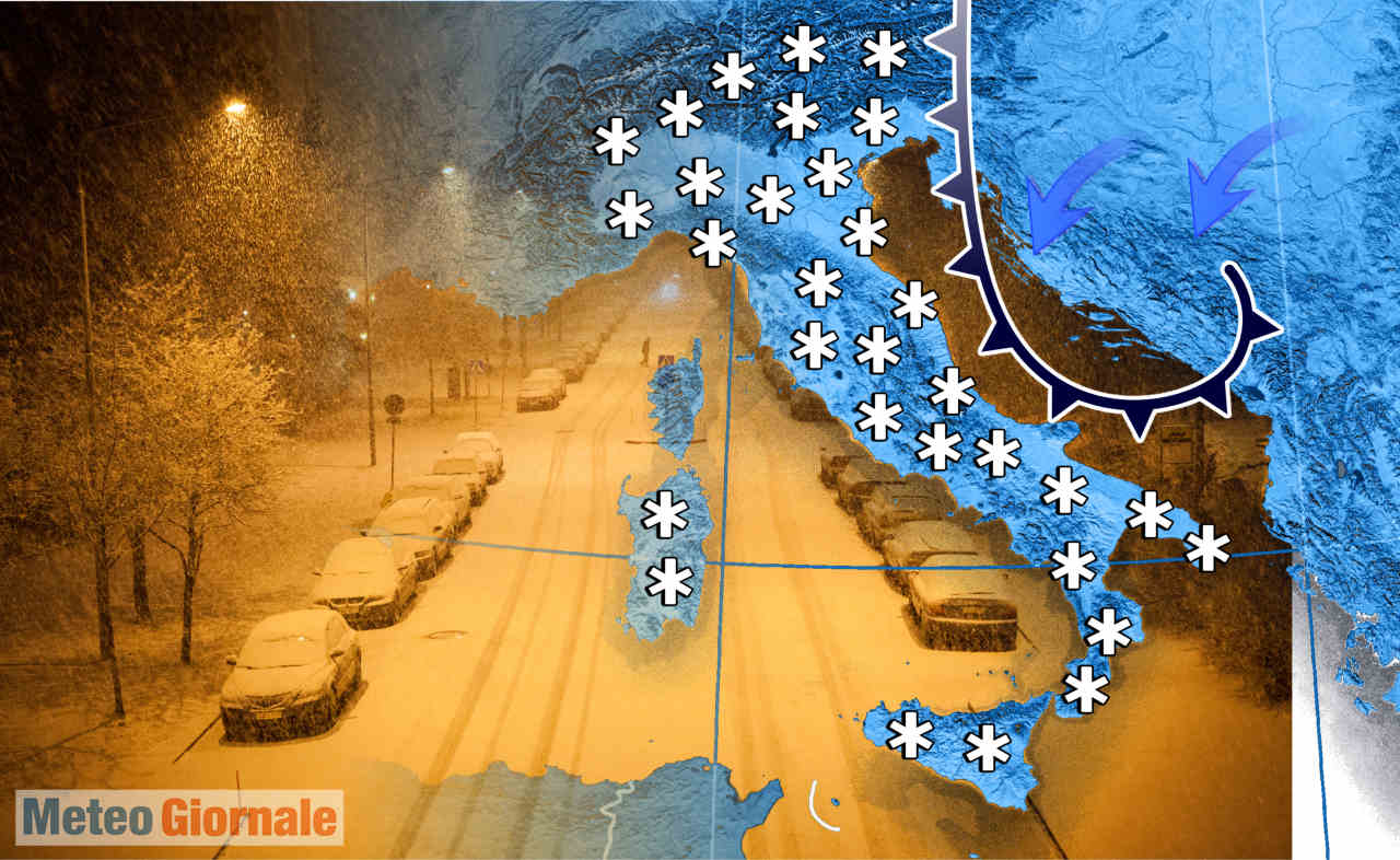 Meteo Italia con la neve