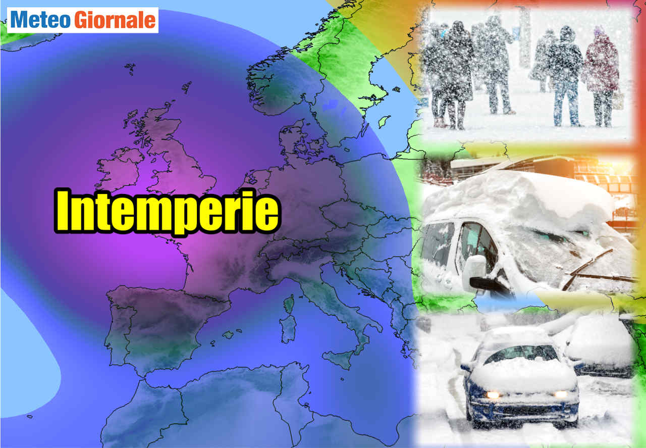 Meteo con intemperie natalizie.