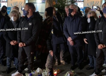 Maradona, l’omaggio della Sampdoria davanti al murales