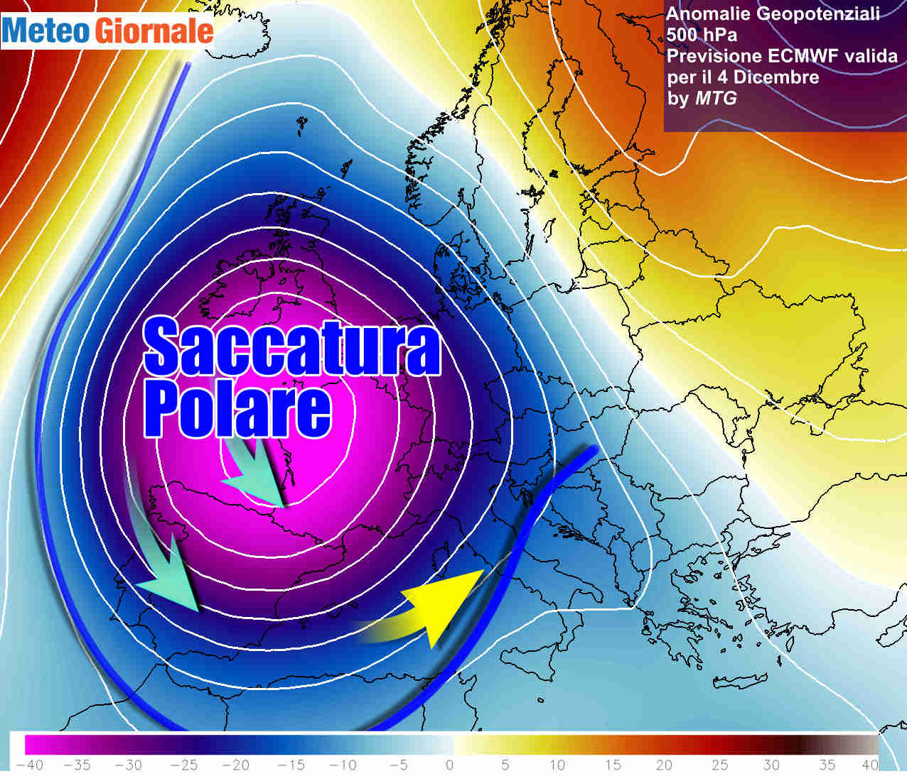 Meteo: AFFONDO POLARE possente verso l’Europa, anche Italia sarà coinvolta