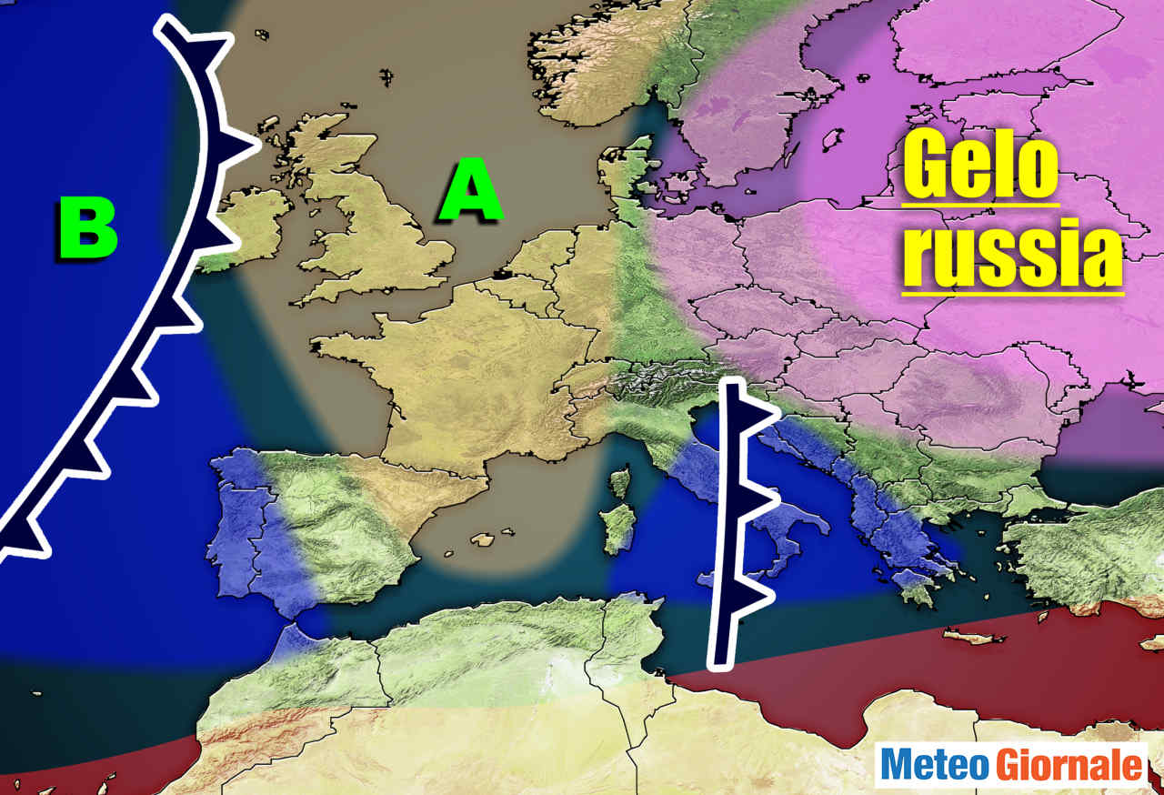 Meteo con insidiose ondate di gelo da est. Ma l'evoluzione non è affatto chiara.