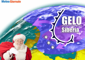 Meteo con rischio gelo dalla Siberia nelle festività del Natale
