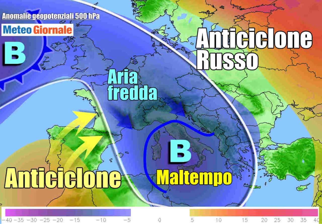 Evoluzione meteo verso weekend