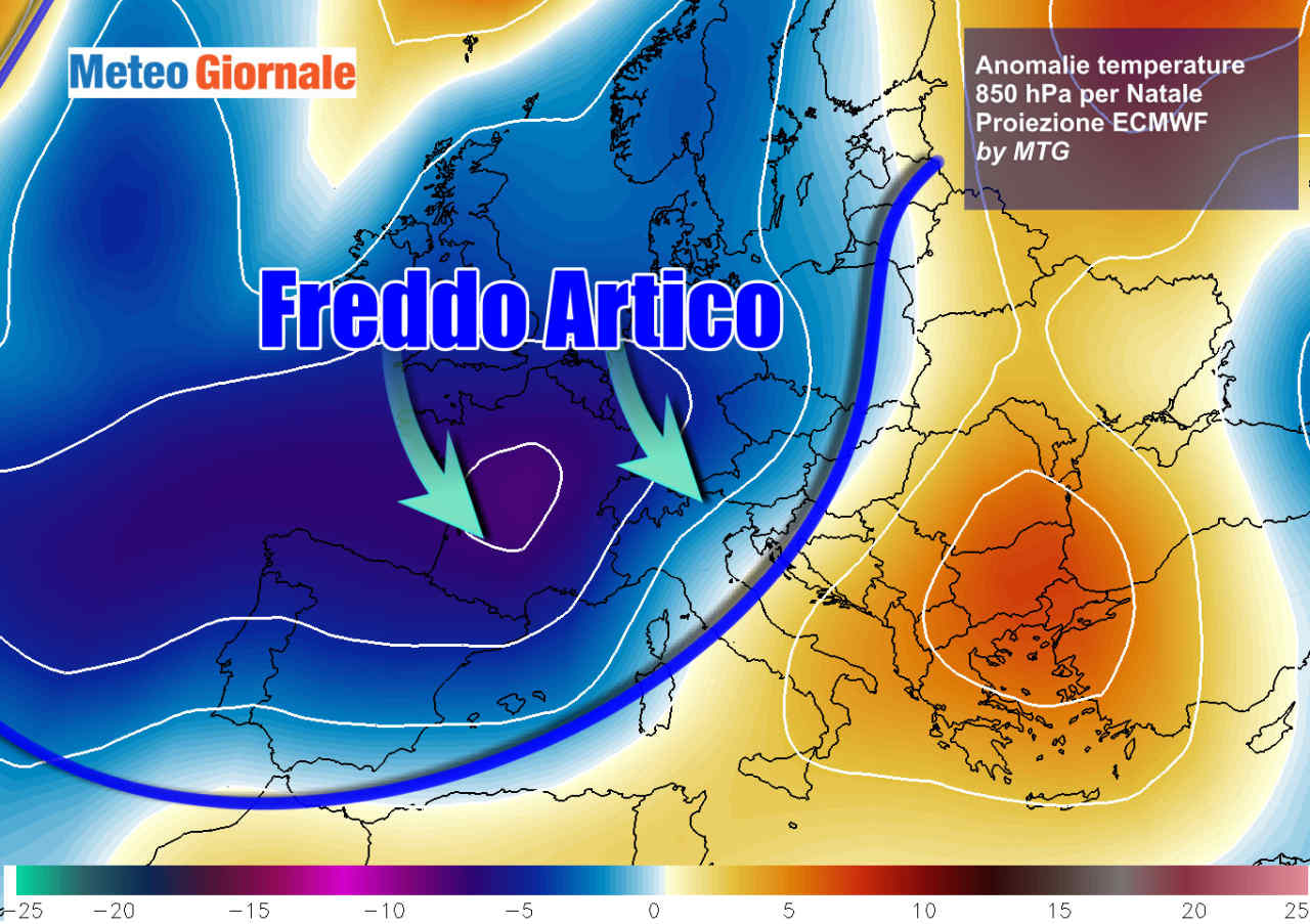 Il freddo possibile in arrivo per Natale