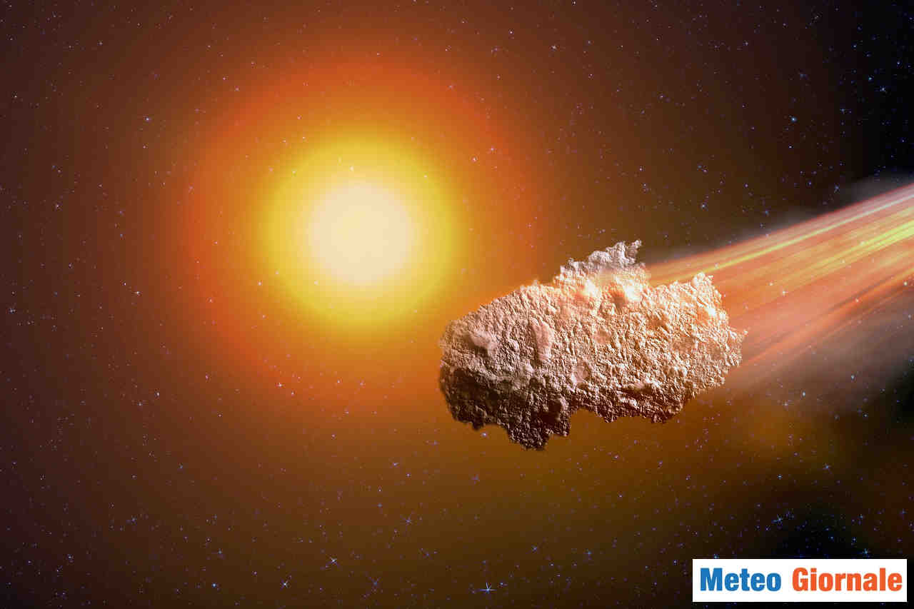 Immagine significativa di un meteorite.