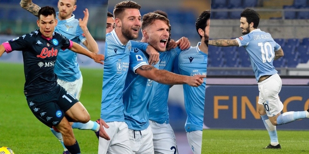 Immobile e Luis Alberto, la Lazio va: Napoli battuto 2-0