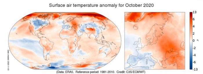 Onu, il 2020 uno dei tre anni più caldi