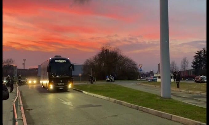 Juve-Atalanta, l’arrivo del pullman bianconero