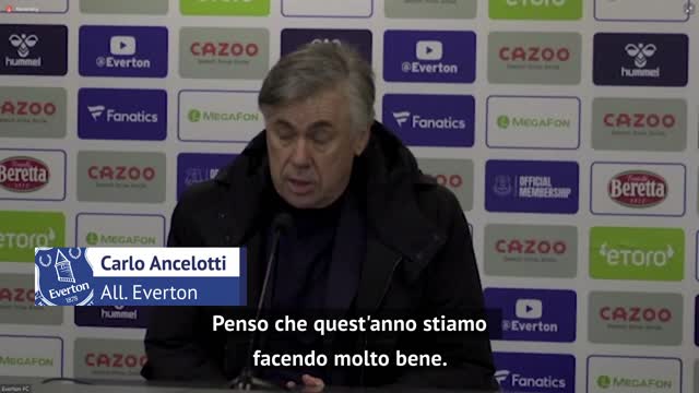 Everton secondo, Ancelotti: "Daremo fastidio fino alla fine"