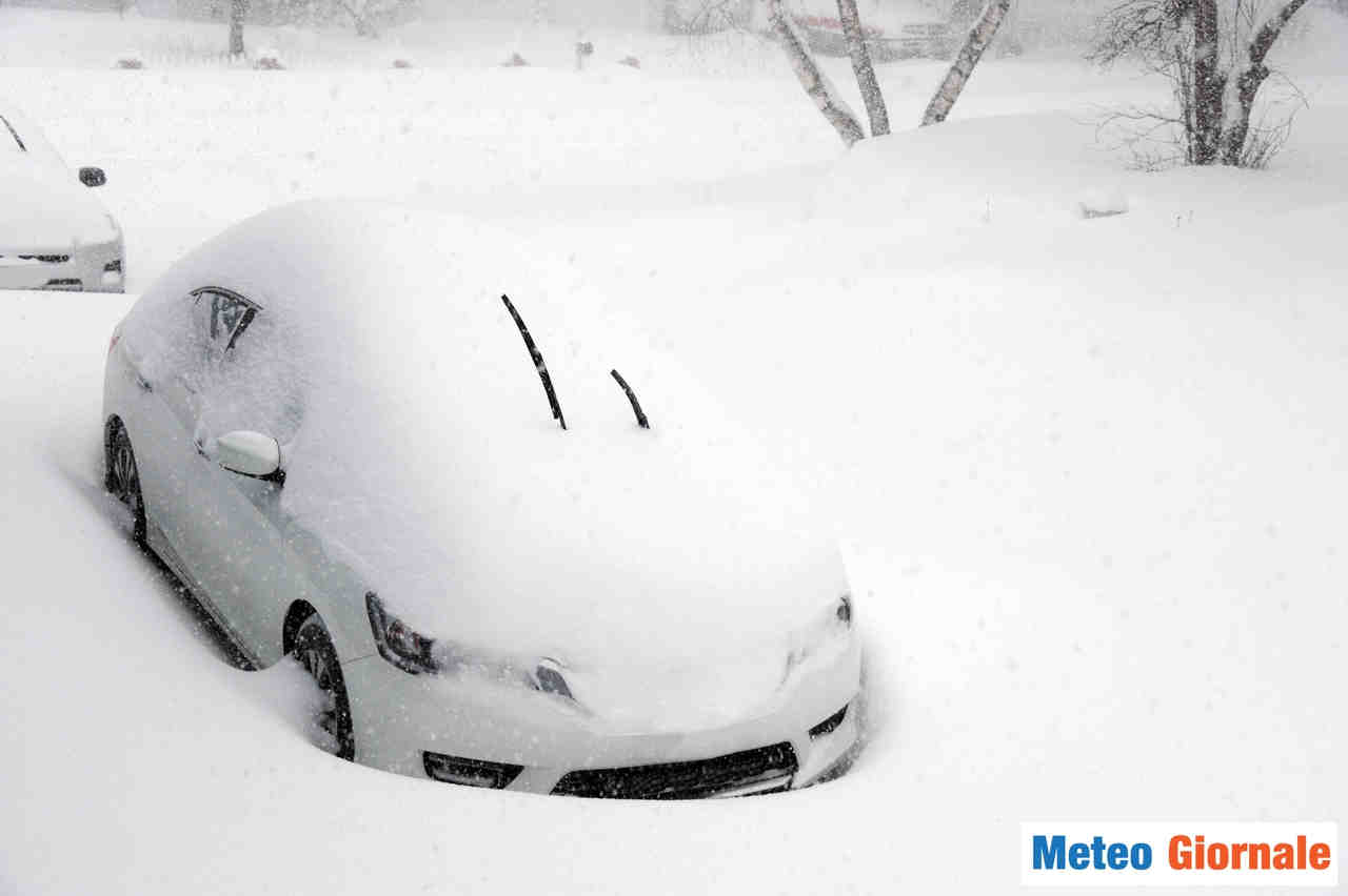 Forte neve nel Nord Italia.