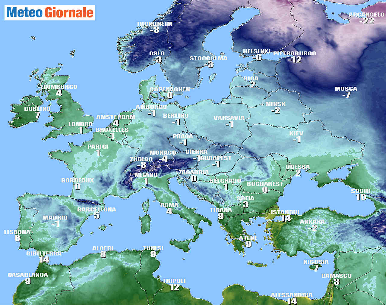 Temperature del Natale.