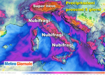 Ultimissime meteo per il fine settimana: MALTEMPO furioso