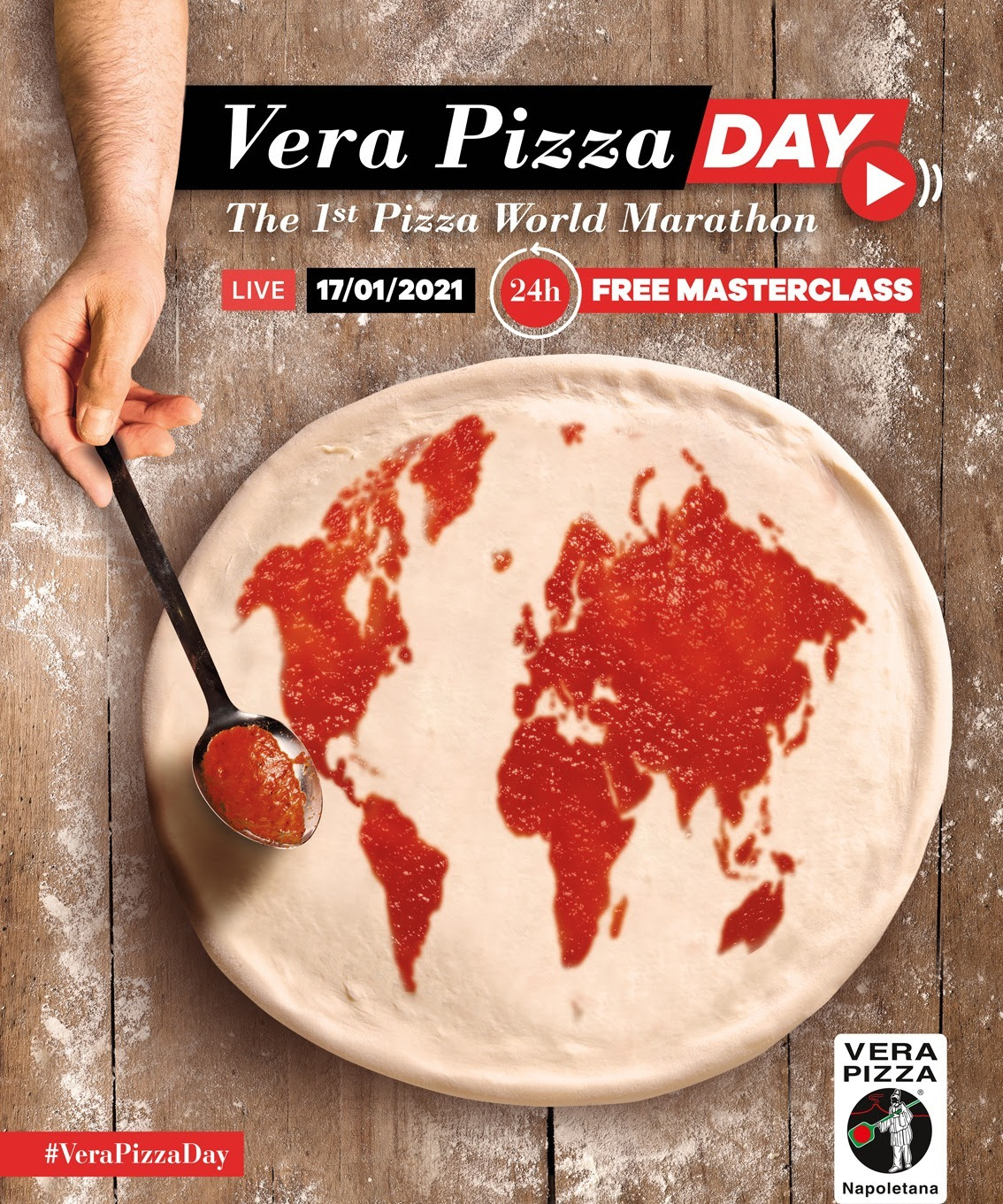 Vera Pizza Day, per 24 ore la Pizza protagonista in tutti i continenti: Domenica 17 Gennaio 2021 sarà la Giornata Mondiale della Vera Pizza Napoletana