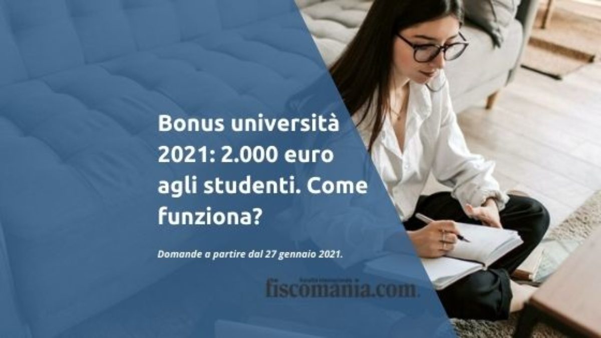 BONUS INPS 2000€: CONTRIBUTO DESTINATO A STUDENTI UNIVERSITARI 2021