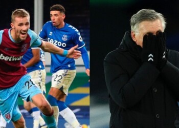Ancelotti, il 2021 inizia con un ko: Soucek stende l’Everton
