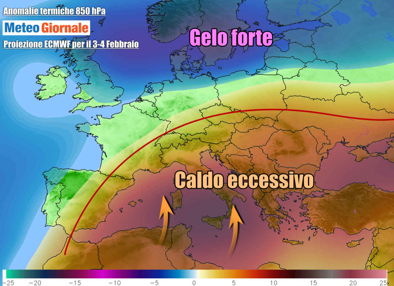 Eccesso di caldo sul Mediterraneo durante la prossima settimana