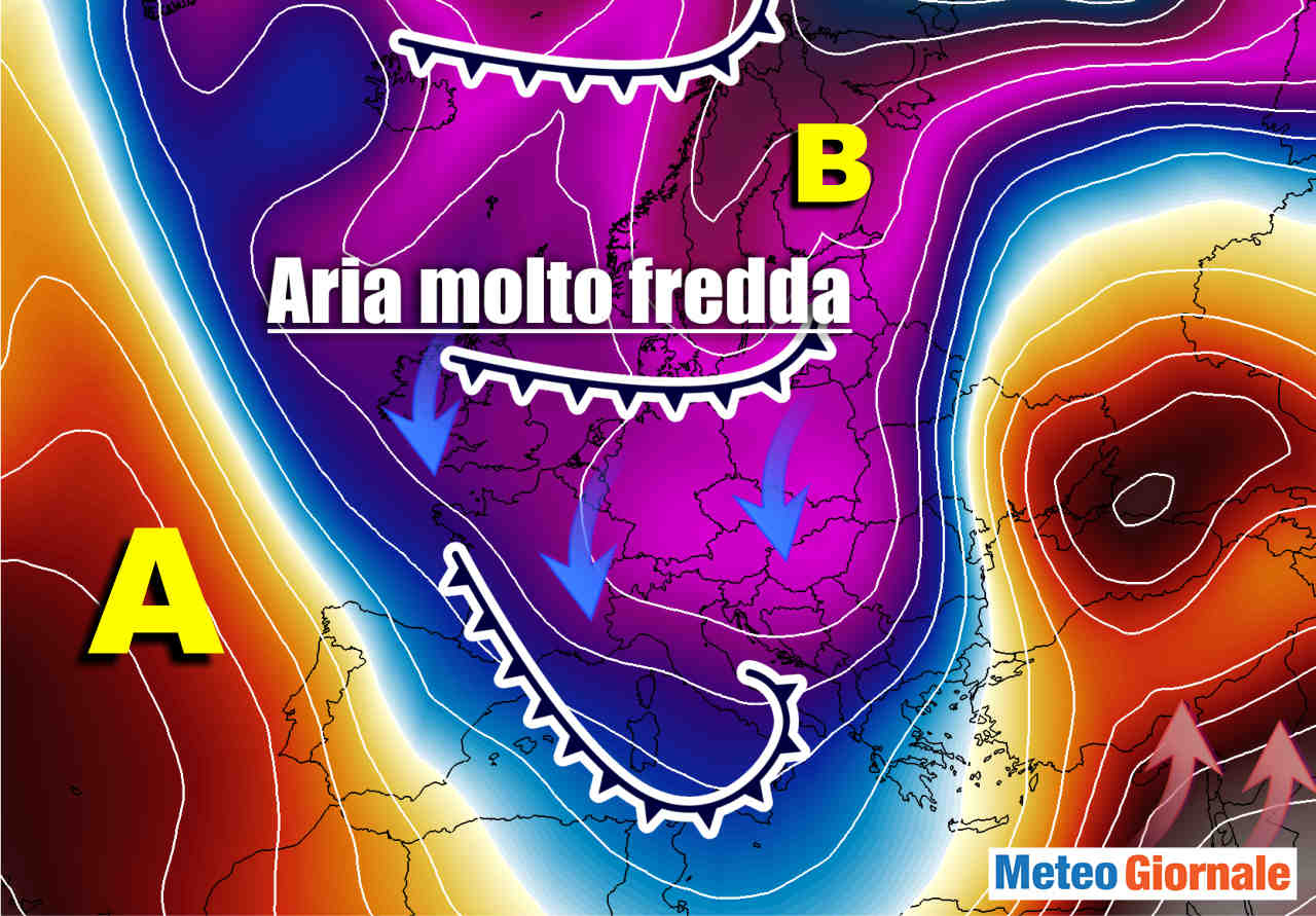 Evoluzione meteo rapida verso il freddo.