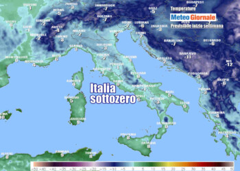 GELO Italia: Temperature in picchiata con forti gelate, i valori previsti