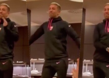 Gomez al Siviglia così: Papu Dance sulla sedia!