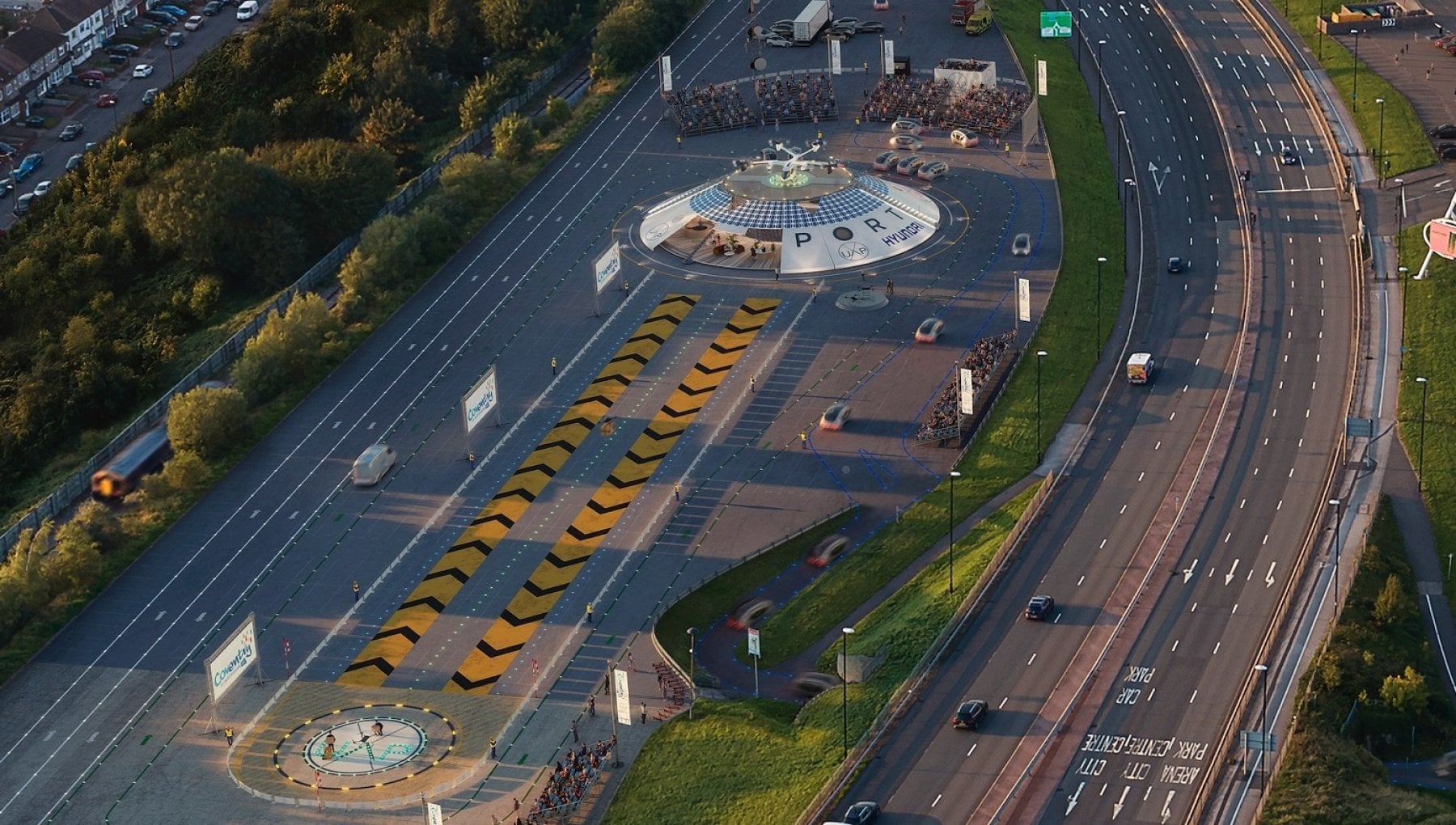 Hyundai, fantasia al potere, ecco il primo aeroporto per velivoli elettrici