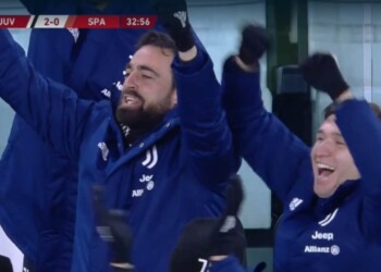 Juve, che esultanza dalla panchina per Frabotta!