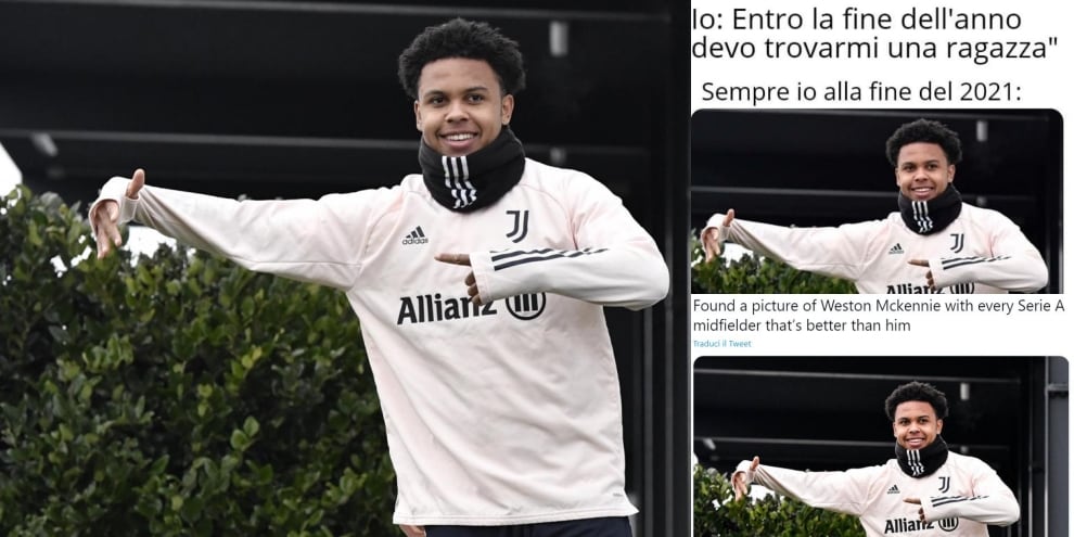 McKennie e l'amico immaginario: la foto diventa un meme