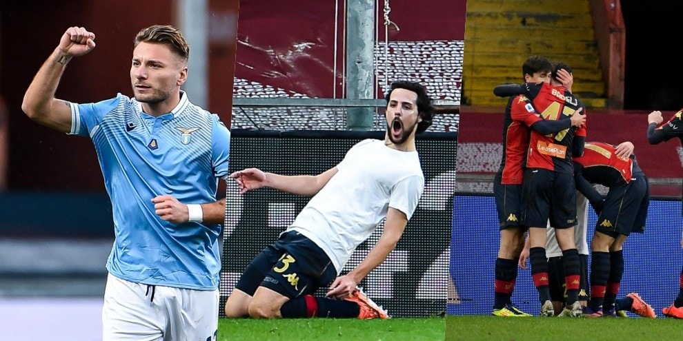 Lazio, stop con il Genoa: gol Immobile, Destro la pareggia