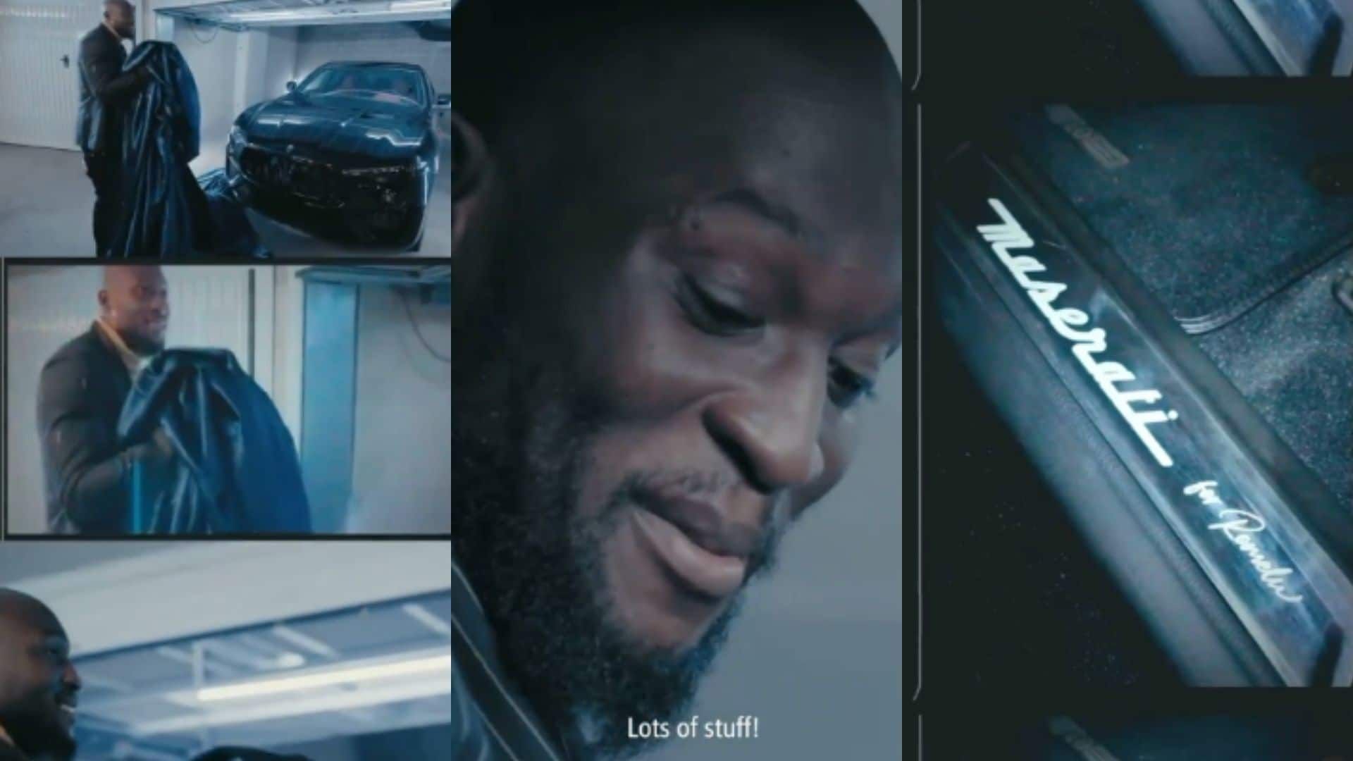 Lukaku toglie i veli alla sua nuova Maserati Levante Trofeo