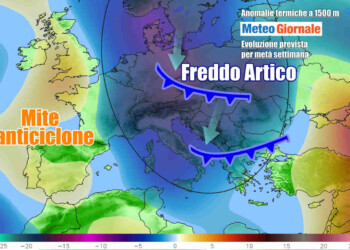 METEO 7 Giorni. Maltempo con Italia divisa in due, poi freddo e neve diffusa