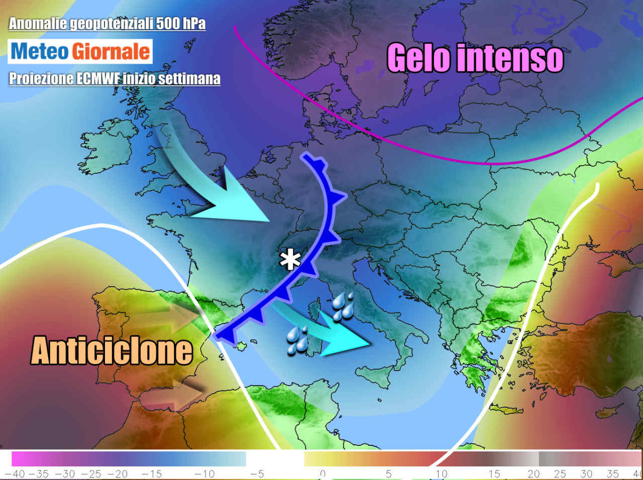 Evoluzione meteo verso inizio settimana