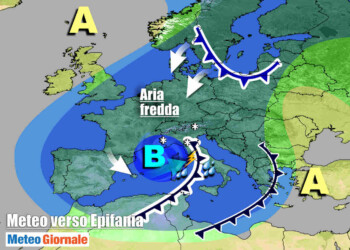 METEO Italia. MALTEMPO INVERNALE no stop. Pioggia e neve fino a quote basse