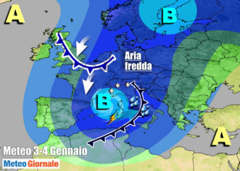 METEO Italia. MALTEMPO, PIOGGIA e NEVE nel weekend e sino all’Epifania
