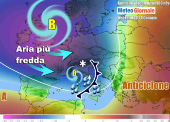 METEO Italia. Riecco maltempo! Nel weekend ciclone con pioggia, neve, vento