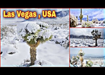 Neve anche a due passi da Las Vegas, nel deserto. Siamo nel Nord America, video meteo