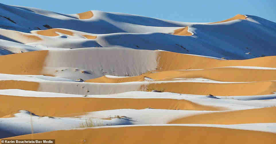 La neve sul deserto ad Ain Sefra