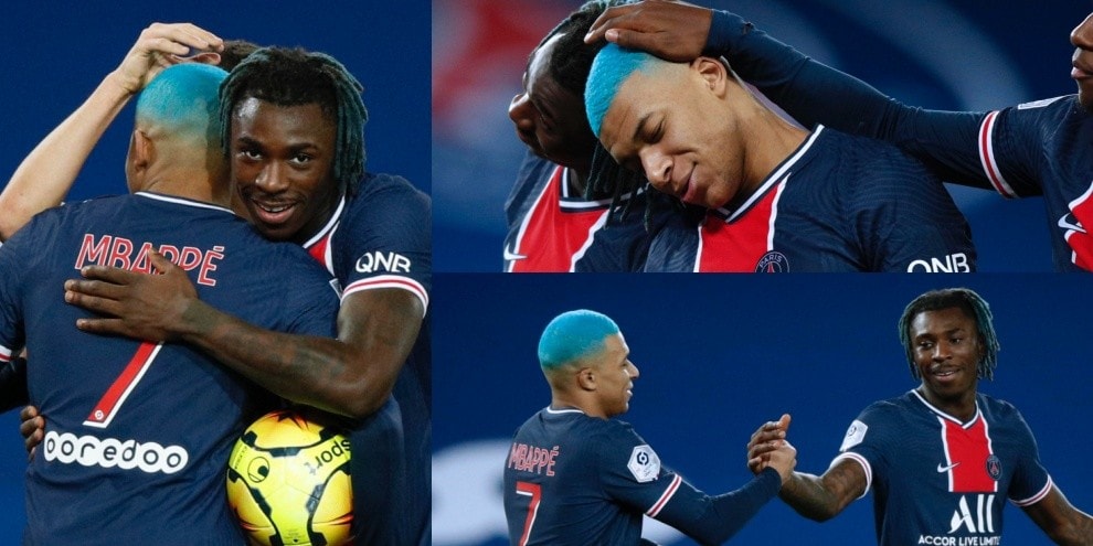 Mbappé e Kean, gemelli del gol e dei capelli colorati