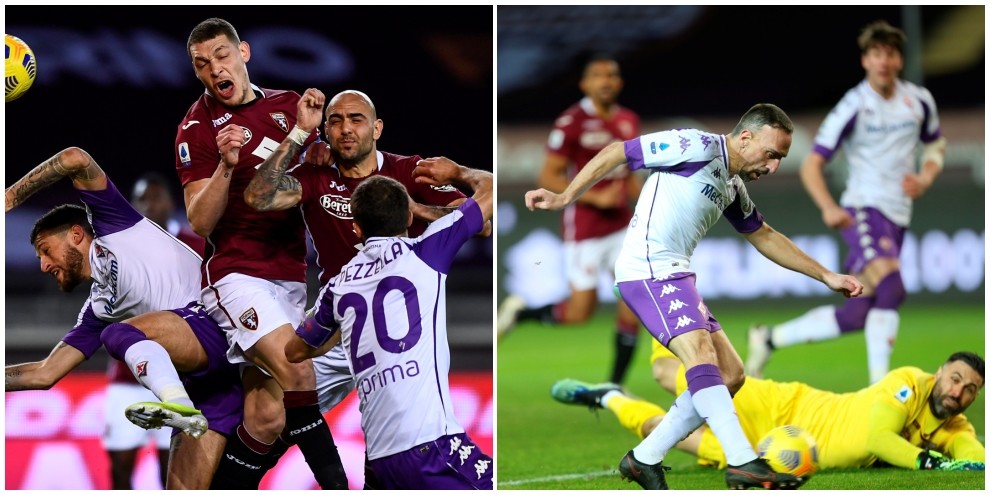 Torino-Fiorentina 1-1: magia di Ribery, pari di Belotti tra espulsi, pali e gol annullati