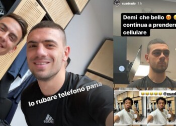 Demiral, Cuadrado e il telefono rubato: scherzi da Juve