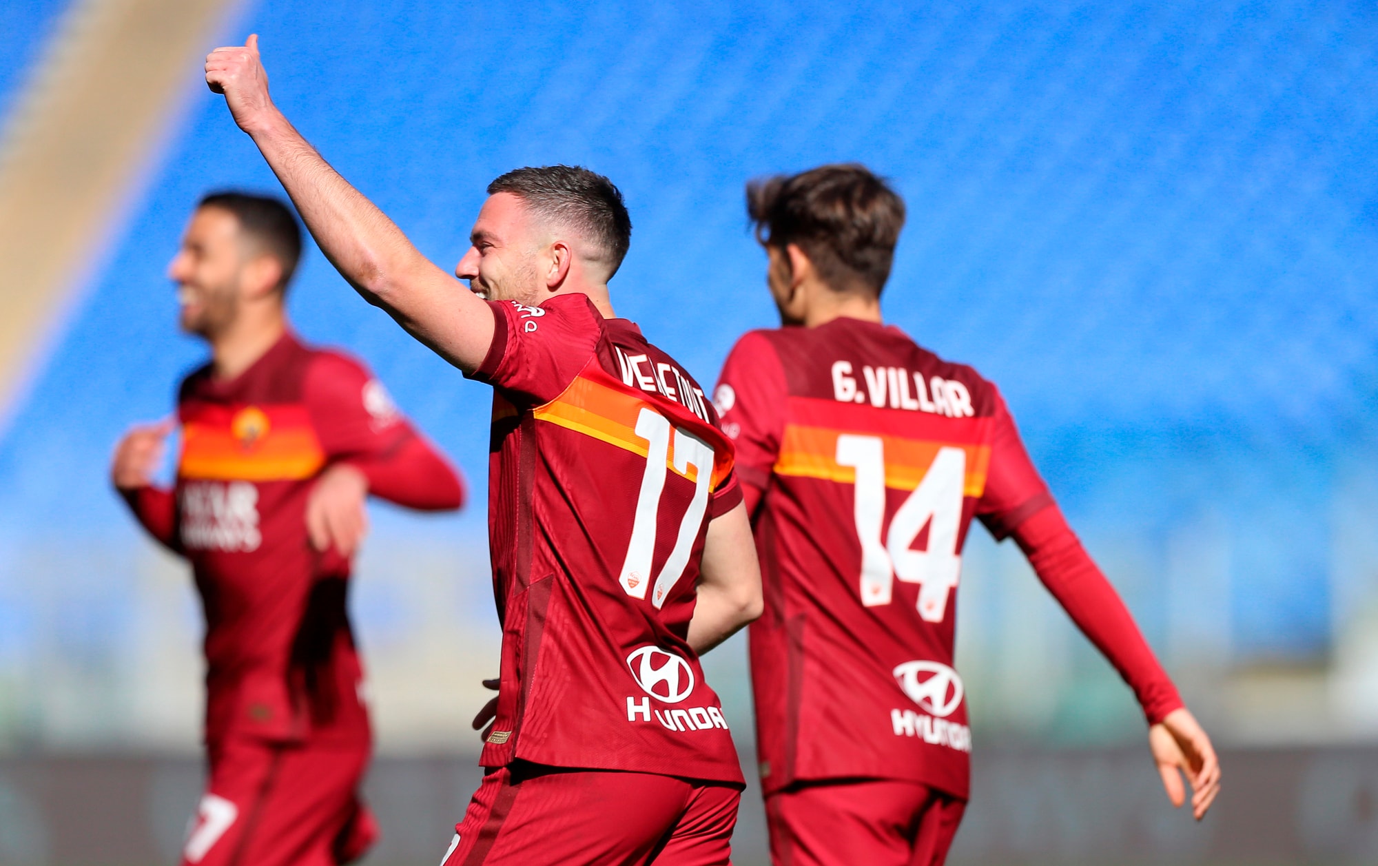 Doppio Veretout e Pedro-gol! Roma terza: 3-0 all'Udinese