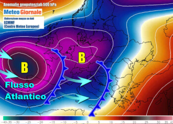 Italia nel mirino del maltempo atlantico, prima del grande freddo