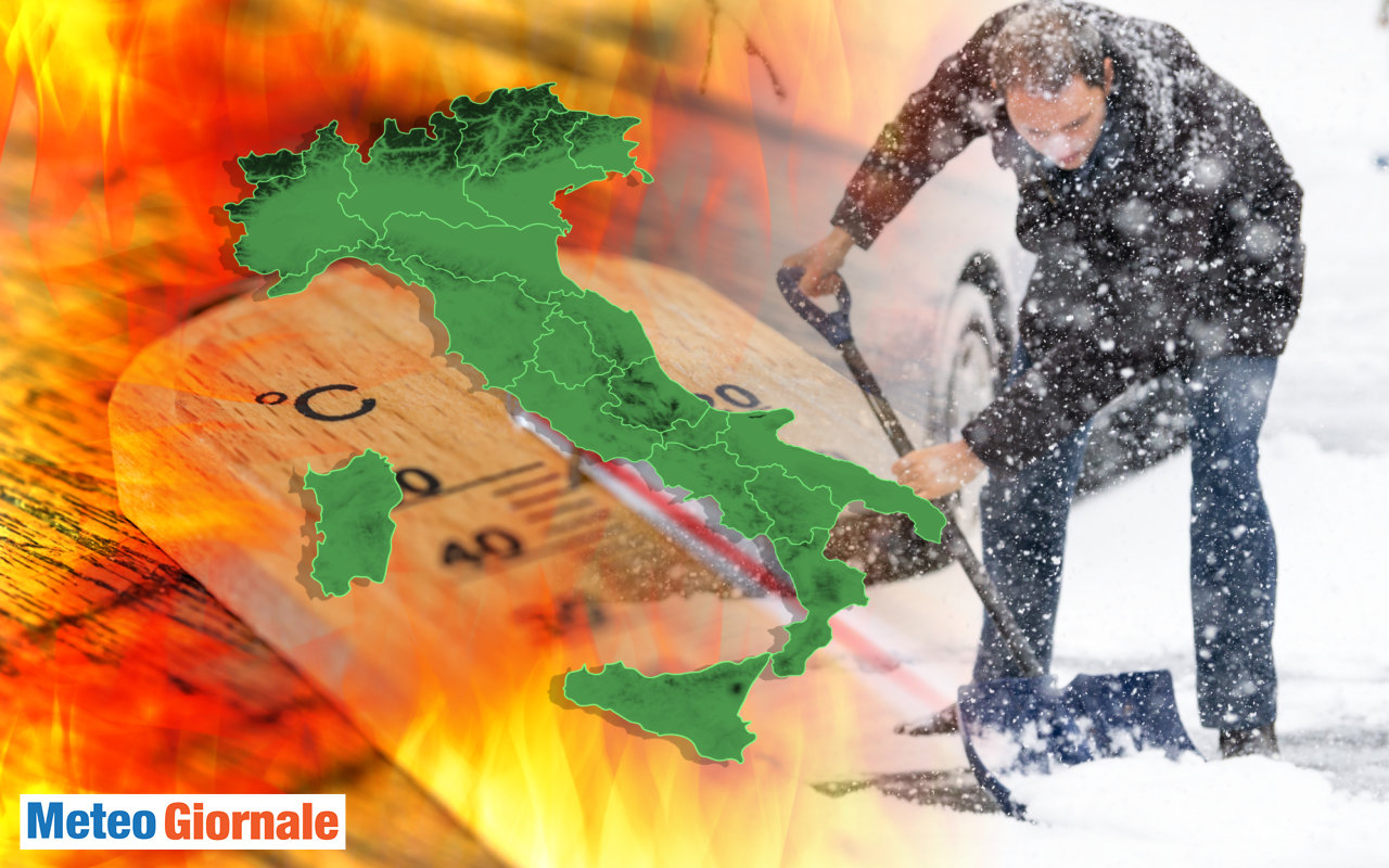 Meteo variabile con tepore e neve rilievi.