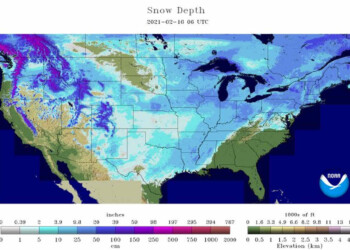 Meteo: GELO eccezionale negli USA, la copertura di neve è senza precedenti