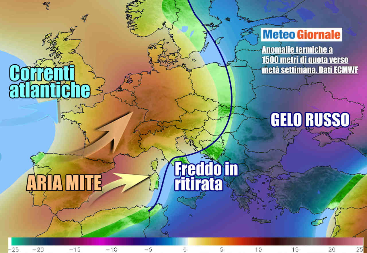 Evoluzione meteo prossimi giorni